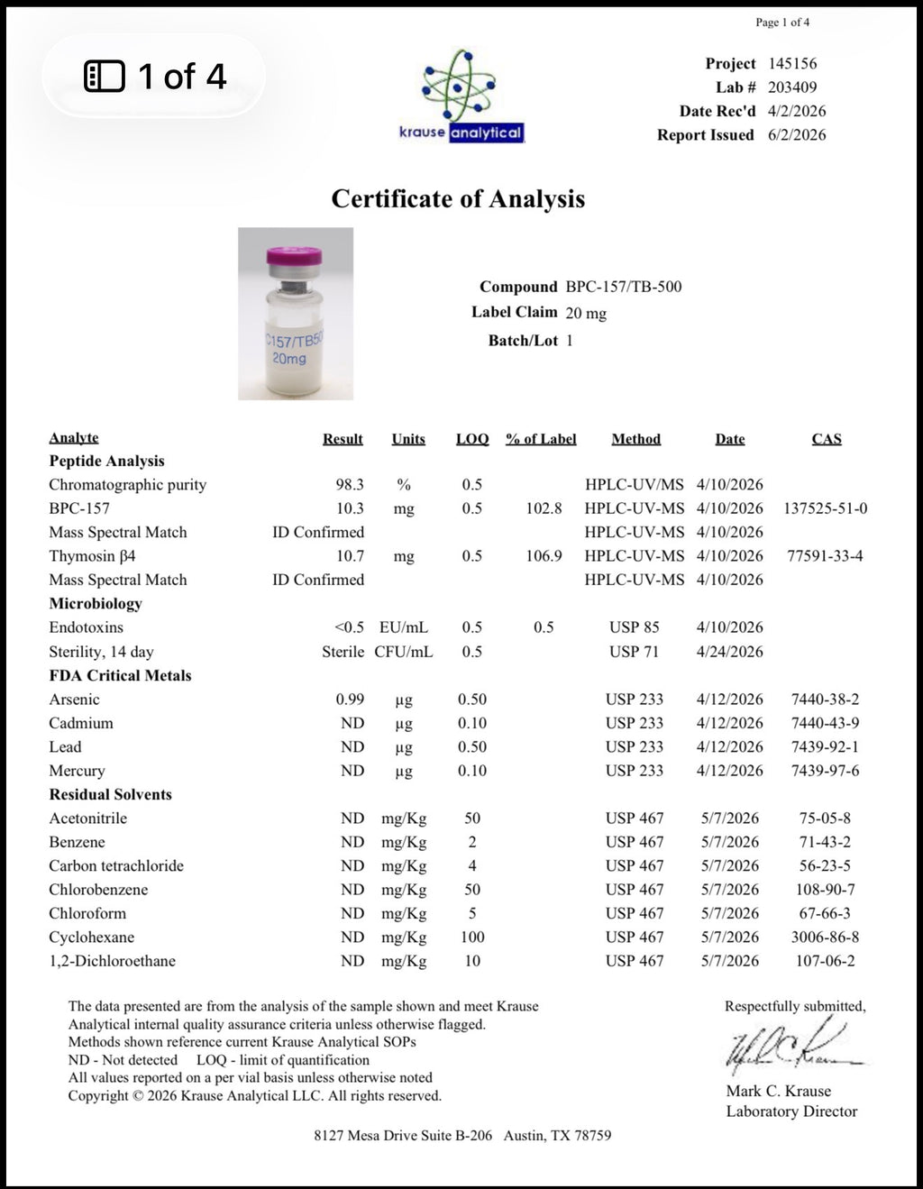 BPC-157/TB-500 20mg